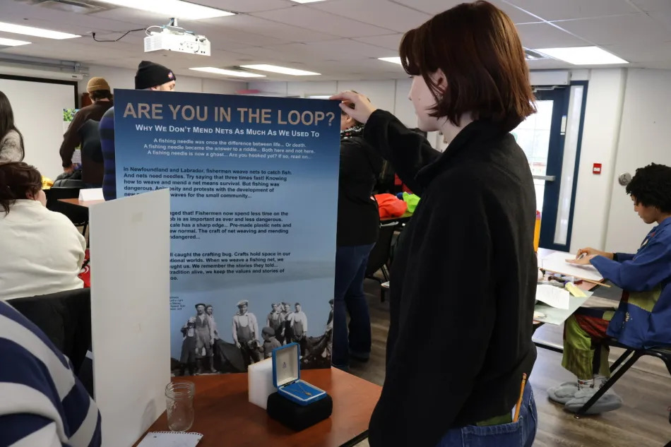 Me planning the layout of my exhibit.